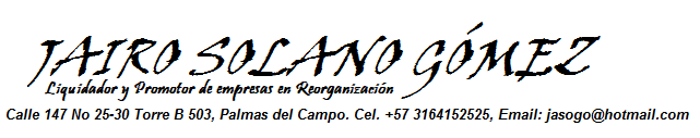 Jairo Solano Gómez - Liquidador y Promotor